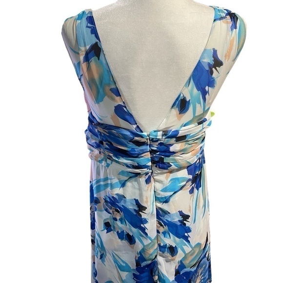 Michel Antoni Collection-VNeck-Pleated Cummerbund-V Back-Size 16W NWOT - Picture 4 of 14